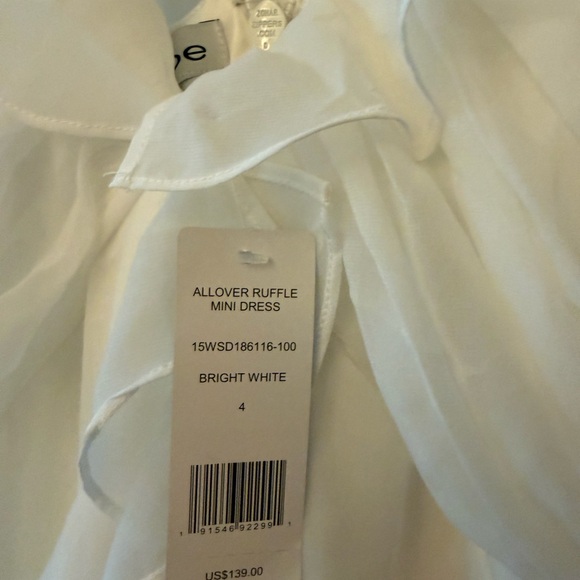 Bebe ALLOVER RUFFLE MINI DRESS bright white - Picture 7 of 7